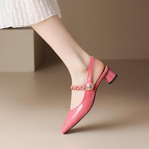 舒适百搭，纯色平头后空凉鞋NJMK-K575 商品图4