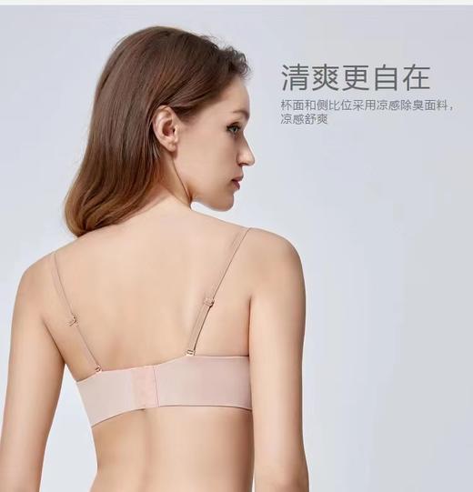 安莉芳 23新品 冰霜润肤系列光面无痕半杯抹胸式文胸EB00681 499 商品图2