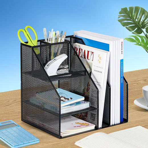 齐心 B2076 金属资料架(七格) 商品图1