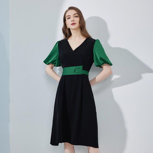 NF884斯尔丽瑟俪2023夏季新款收腰显瘦OL气质连衣裙 商品图0