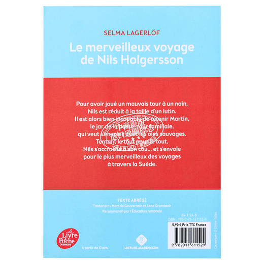 【中商原版】尼尔斯骑鹅旅行记 法文原版 Le merveilleux voyage de Nils Holgersson Selma Lagerlöf 商品图1