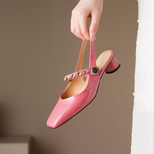 舒适百搭，纯色平头后空凉鞋NJMK-K575 商品图1