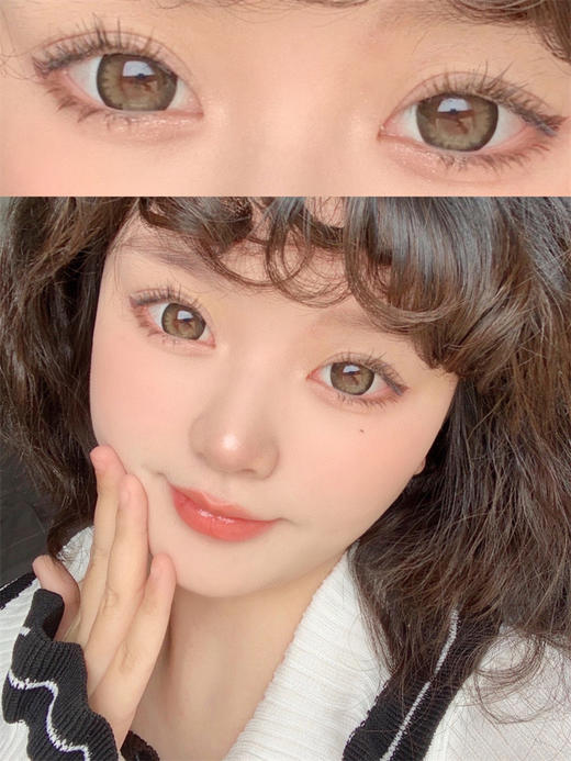 正品年抛 Leenscolor系列方糖高光棕美瞳 直径14.5着色14.0 韩国 商品图8