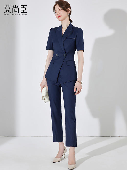 高端西装套装女夏季2023年新款短袖西服外套职业装正装气质工作服 商品图3