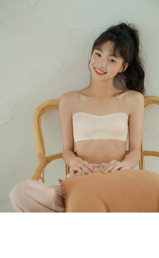 【无痕兔耳无肩带防滑两穿】Bra 薄款抹胸内衣女小胸聚拢文胸夏 商品图2