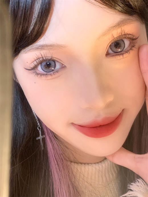 正品年抛 Leenscolor系列大奶片灰美瞳 直径14.5着色13.8 韩国产 商品图6