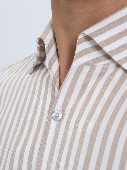 callisto卡其条纹全棉法式领衬衫  SRSTL048C 商品图3