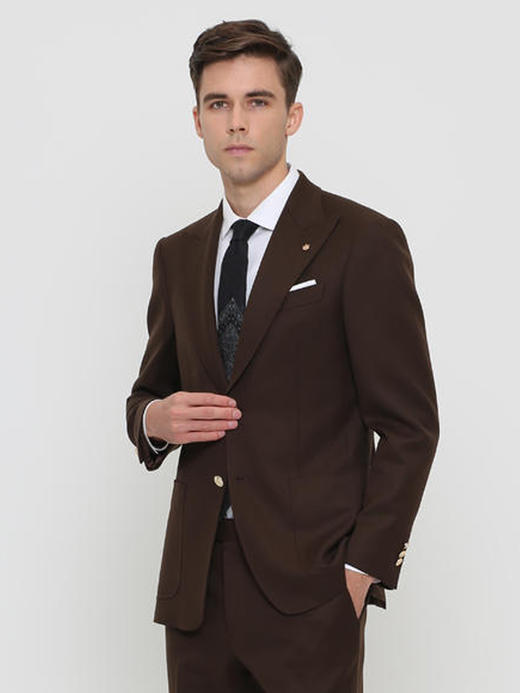 callisto咖棕重磅全羊毛西服 FRBWJ046C 商品图1