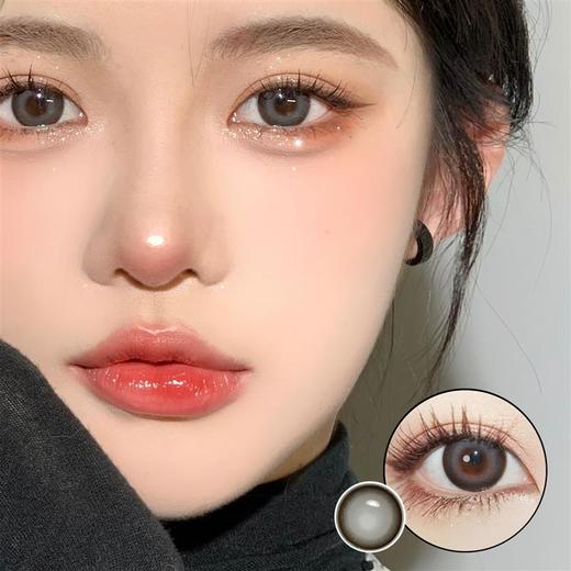 正品年抛  Hushlens系列厚乳奶冻美瞳  直径14.5着色13.8  韩国产 商品图0