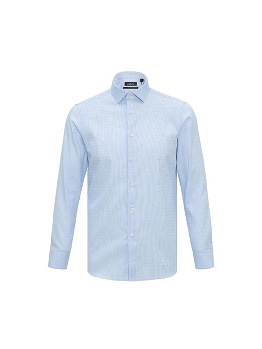 callisto浅蓝鱼骨纹全棉法式领衬衫  SRSTL025C 商品图3