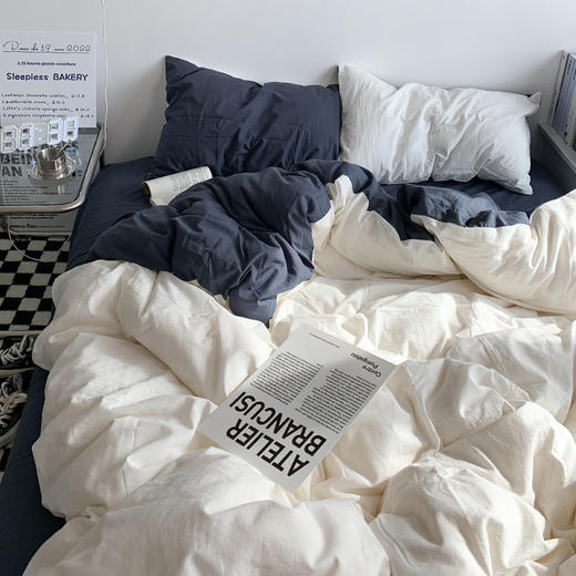 【床上用品】ins床上用品四件套非纯棉全棉床单被罩被套床笠款宿舍三件套 商品图0