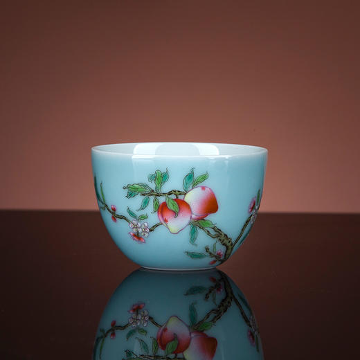 天青粉彩福寿双全10头茶具 商品图2