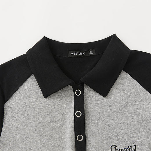 西遇学院风连衣裙女夏季新款POLO领收腰显瘦气质修身短裙10930660 商品图5