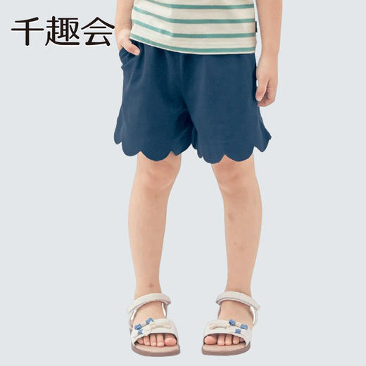 【短裤】千趣会童装夏款儿童女童下摆花瓣型设计全棉汗布短裤中裤1229051 商品图1