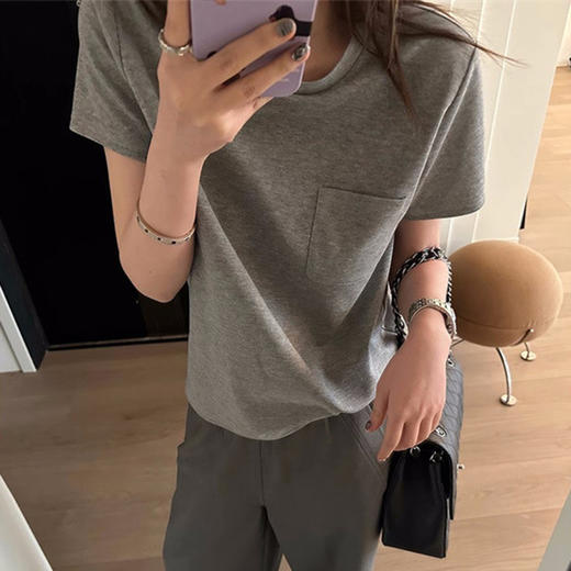 裁缝学苑AX54口袋短袖t恤纸样女装夏季新款上衣打底T服装衣服打板 商品图1