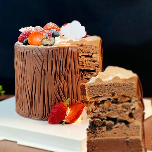 烤爱·生日蛋糕系列·巧克力榛子树桩·巧克力·生日节日【仅限深圳同城配送】 商品图1