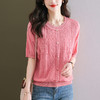 冰丝针织衫，薄款钉珠上衣中年妈妈夏装洋气宽松小衫CC-38-607 商品缩略图5