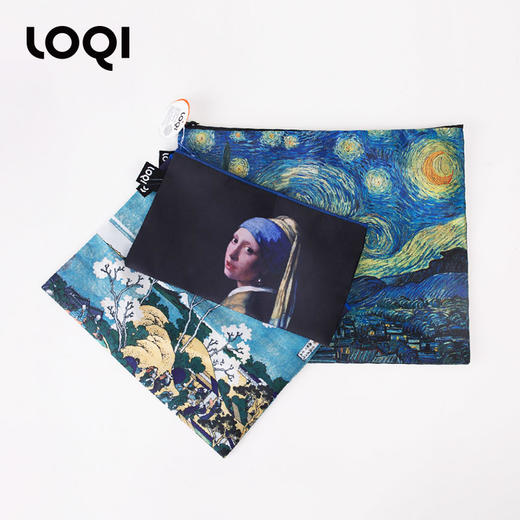 德国LOQI时尚艺术环保收纳袋 ZP.MU.VE文具数码配件收纳整理套包洗漱化妆防泼水潮流 博物馆耳环女 商品图5