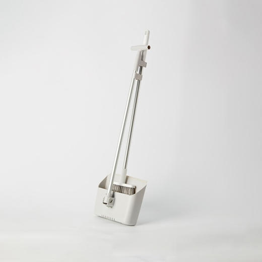 可折叠站立扫帚簸箕套装 灰色 商品图0