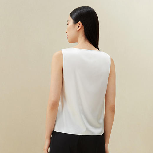 【不易皱真丝】金三塔桑蚕丝弹力缎女搭配纯色背心舒适丝滑上衣小衫  YSFDB704 商品图1