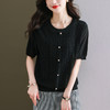 冰丝针织衫，薄款钉珠上衣中年妈妈夏装洋气宽松小衫CC-38-607 商品缩略图8