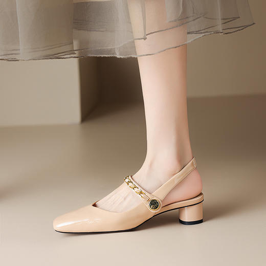 舒适百搭，纯色平头后空凉鞋NJMK-K575 商品图9