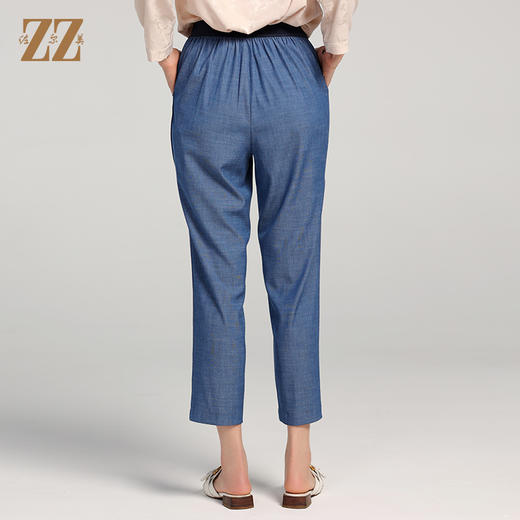 佐尔美夏季新款 时尚百搭弹力筯长裤女E22KC60 商品图4