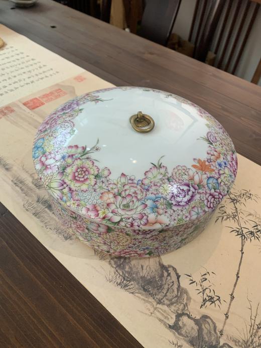 粉彩万花茶叶罐 商品图0