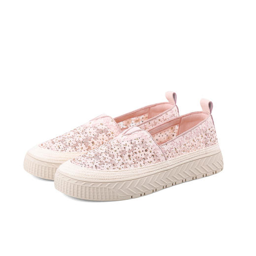 Safiya/索菲娅 2023春季新品假日小雏菊蕾丝草编一脚蹬休闲渔夫鞋 SF31112440 商品图2