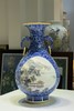 青花万花粉彩开窗山水活环双耳瓶 商品缩略图0