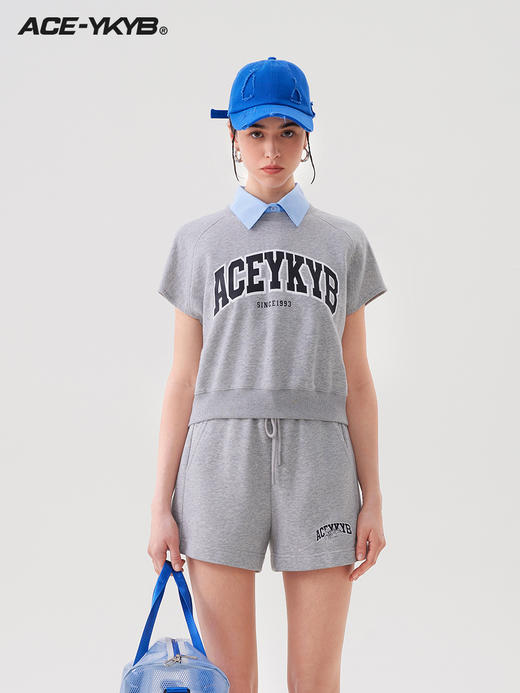 YKYB 23SS双色背心套装320g毛圈面料百搭休闲运动两件套夏季女 商品图0