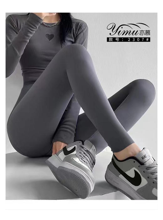 【提臀芭比裤！秒变细腰蜜桃臀】亦慕新款后腰自带口袋芭比裤高腰收腹提臀修身，九分外穿鲨鱼皮打底裤，显瘦10斤，穿上就是“小腰精”，亲肤舒适骑行裤+健身+休闲瑜伽鲨鱼裤 商品图2