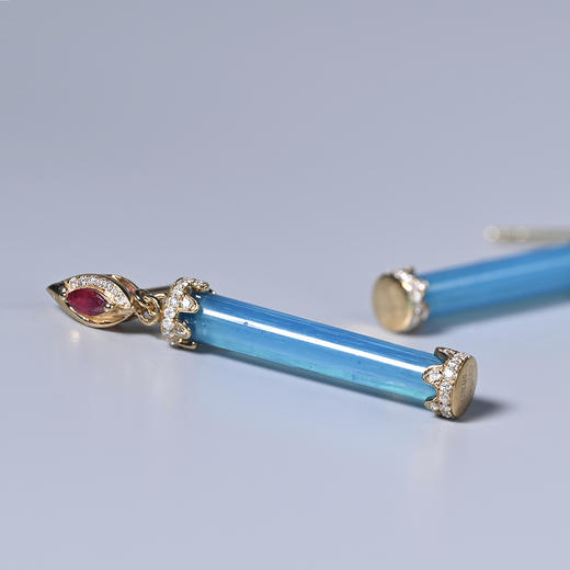 宋元琉璃簪改制耳环 商品图4