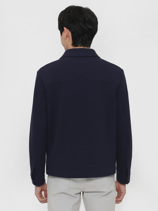 callisto藏青弹力针织翻领夹克 FRFEJ105C 商品图2