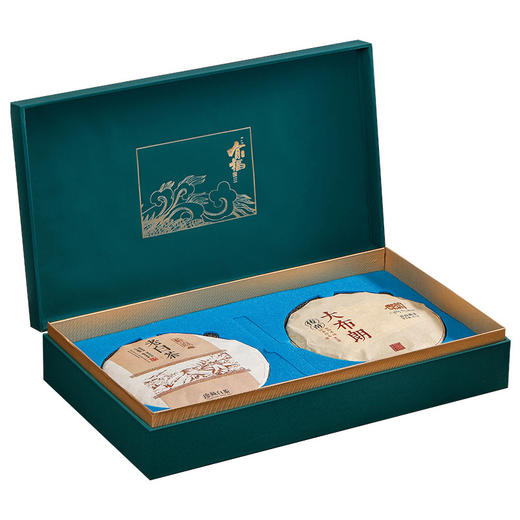 「双饼礼盒装！送礼佳品」茶叶礼盒装 普洱茶熟茶饼福鼎老白茶饼组合茶饮 商品图4