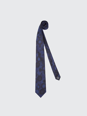 callisto深蓝全桑蚕丝领带 FOCTE003DB