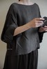 elsa esturgie 法式铜氨丝折纸艺术袖口设计T恤上衣 商品缩略图0