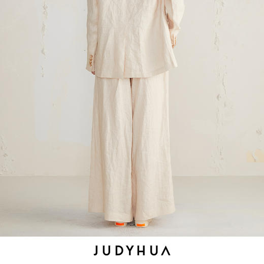 JUDYHUA 亚麻阔腿长裤 商品图2