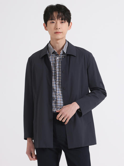 callisto藏青锦纶混纺风衣 SSFES160C 商品图0