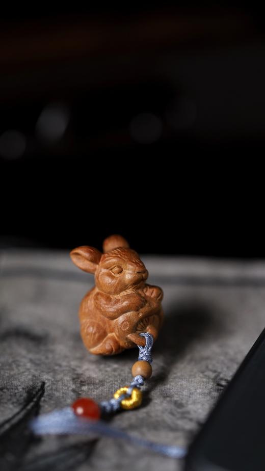 【青山特惠】老山檀 丰收兔 钥匙扣 手把件 s2 商品图5