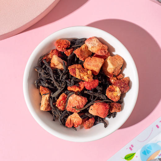 「拍1发2！到手两盒」花茶草莓红茶 单盒12袋装 水果组合茶草莓茶盒装花果茶水果茶饮 商品图2