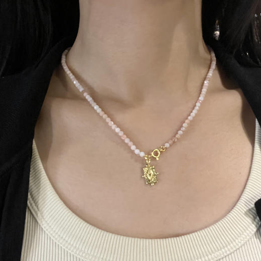 北京仓｜Barbóra-Mini Eye Tag-粉色蛋白石 项链［希腊设计师] 商品图3