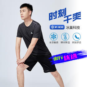 【冰感透气t恤男】夏季运动t恤男式短袖简约休闲户外跑步男上衣
