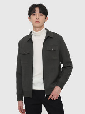 callisto绿色弹力针织夹克外套 FRFEJ035C