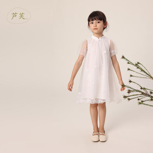 【马克珍妮 芦芙】新款夏装 中国风刺绣网纱连衣裙230725 商品图1