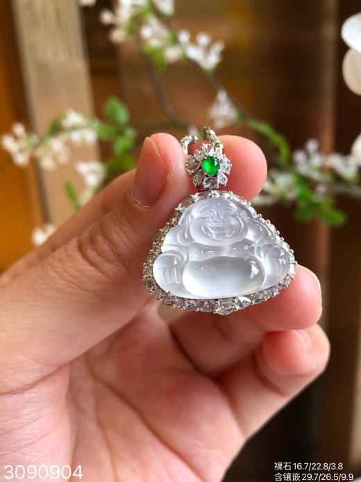 3090904，玻璃佛公吊坠。具体价格微信咨询 商品图6