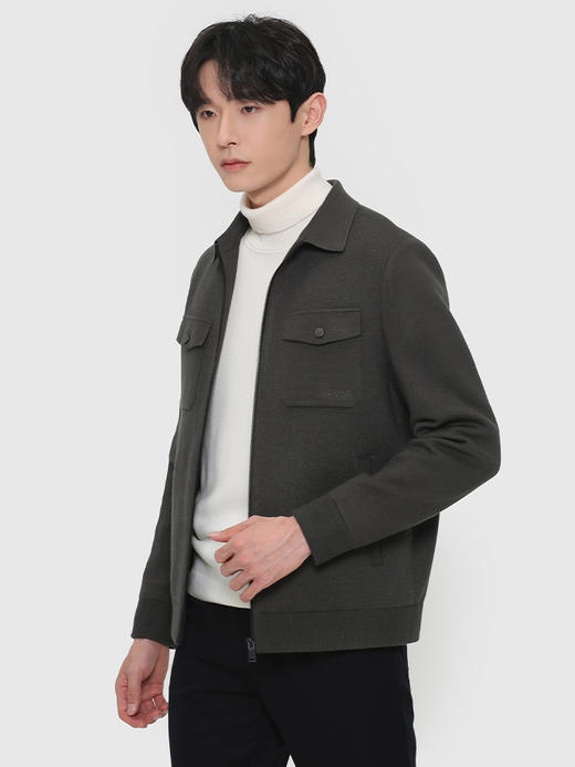 callisto绿色弹力针织夹克外套 FRFEJ035C 商品图1