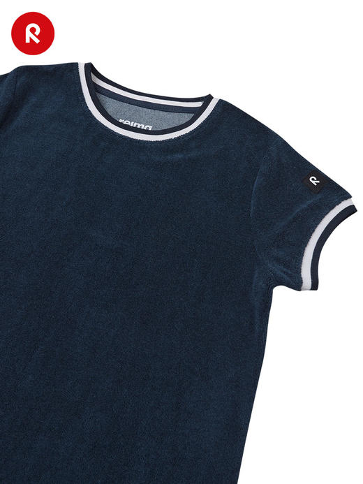 reima小女孩儿童裙子大童春夏新款海边时尚防晒短袖连衣裙 商品图2