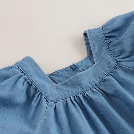 【马克珍妮 芦芙】新款夏装 女童方领纯棉牛仔连衣裙230790 商品图4