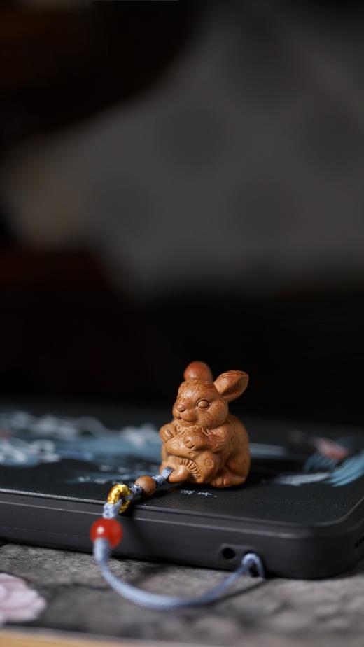 【青山特惠】老山檀 丰收兔 钥匙扣 手把件 s2 商品图3